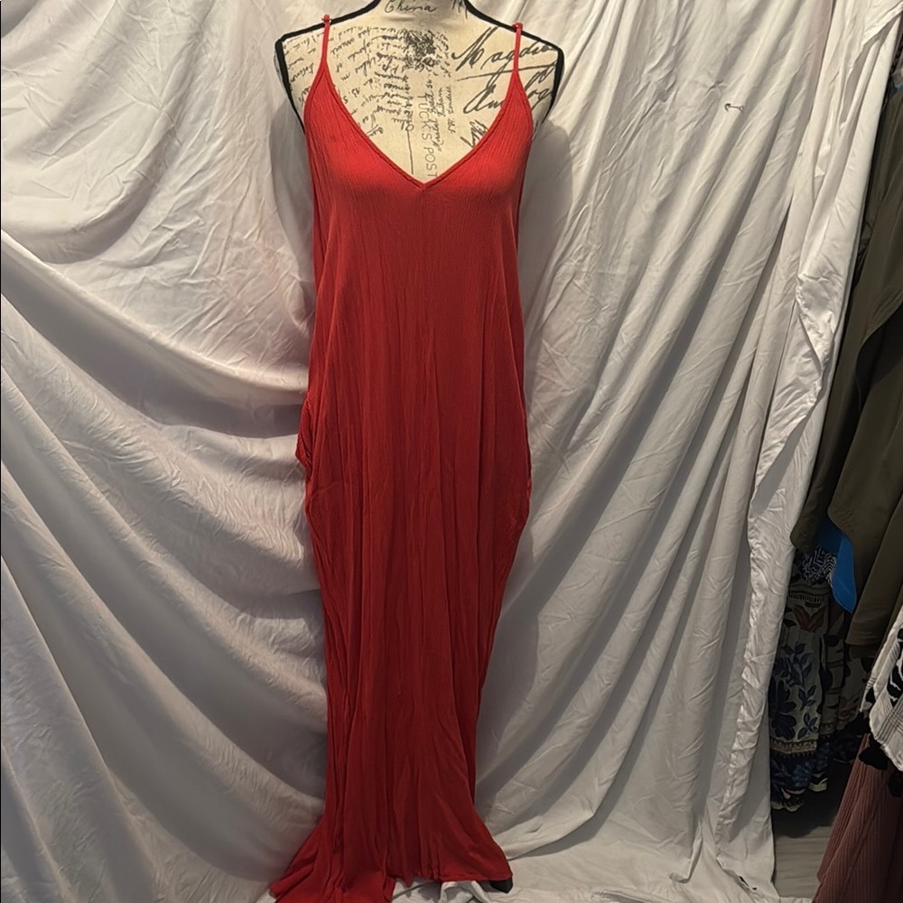 Lovestitch Red Ruffled Maxi dress